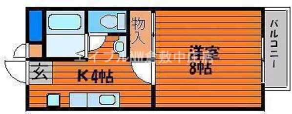 フォレスト庭瀬　A棟の物件間取画像